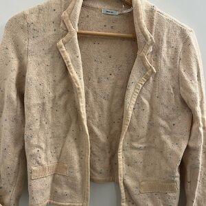 Kimchi Blue Beige Speckled Knit Jacket